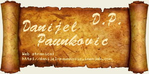 Danijel Paunković vizit kartica